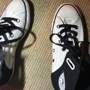Black and white Converse